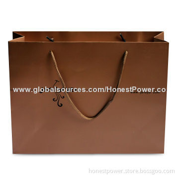 Promotional White Card Shopping Bag with Spot UV and Matte Lamination Surface Finish